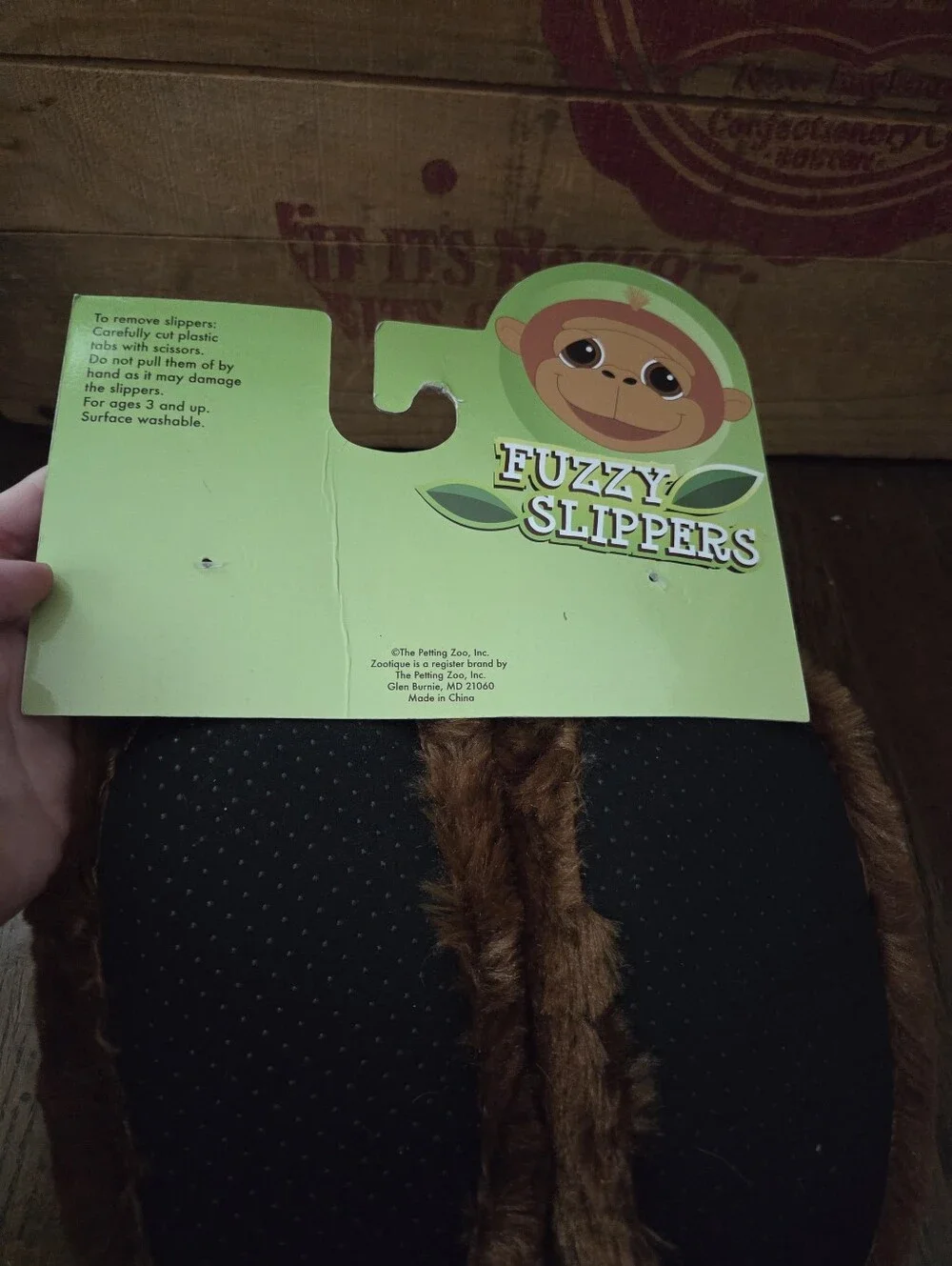 New Kids Medium Monkey Slippers